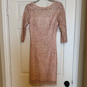 Kay Unger Blush Pink Cocktail, Wedding Guest, Event, Party Dress. Size 4